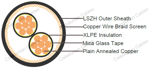 Fire Resistant Copper Braid Screened Cable