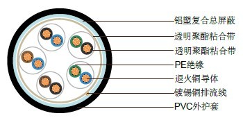 PAS5308第一部分1类 PE绝缘+总屏蔽+PVC护套